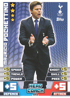 Mauricio Pochettino Tottenham Hotspur 2014/15 Topps Match Attax Manager #MN18